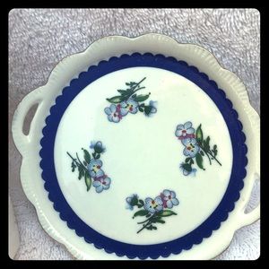 Miniature blue flower tea set NIB